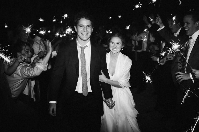 bride and groom exit