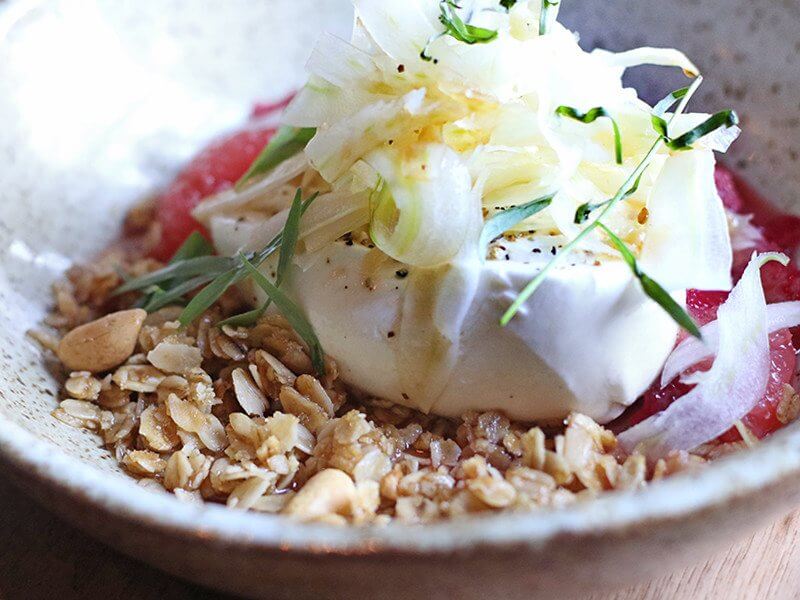 A creative dish with unique flavors Butcher & Bee Nashville Burrata