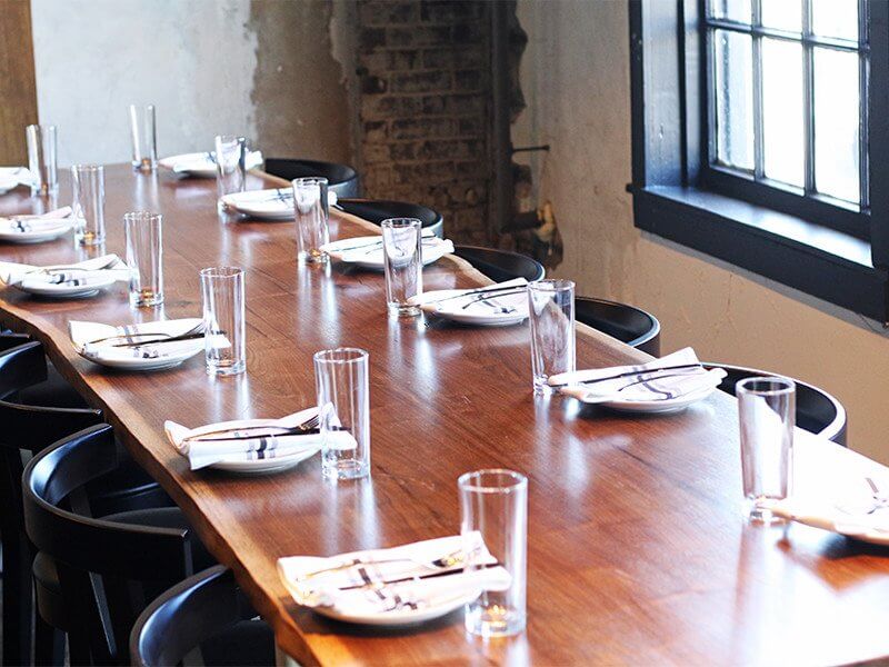 Go with a group! Holler Design table at Butcher & Bee Nashville
