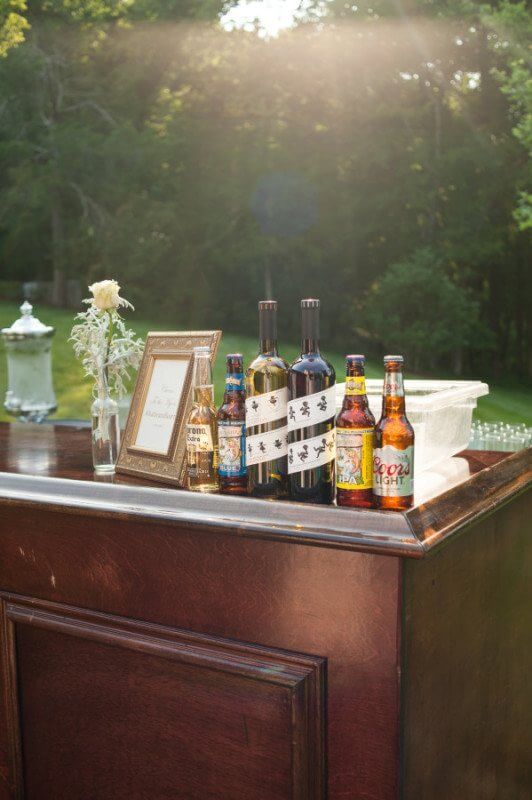 Even the outdoor bar, set up for the reception, was gorgeous and inviting.