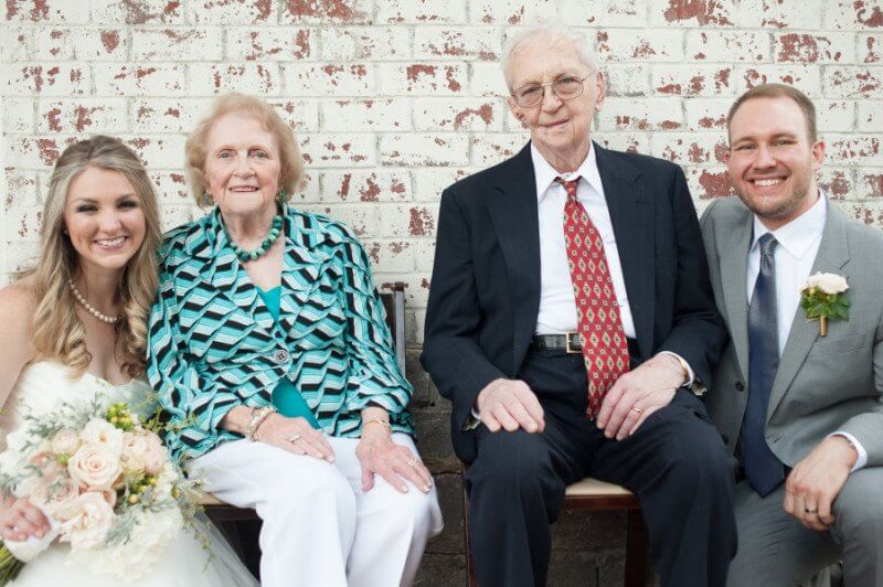 All generations of the families were on hand to witness the nuptials.