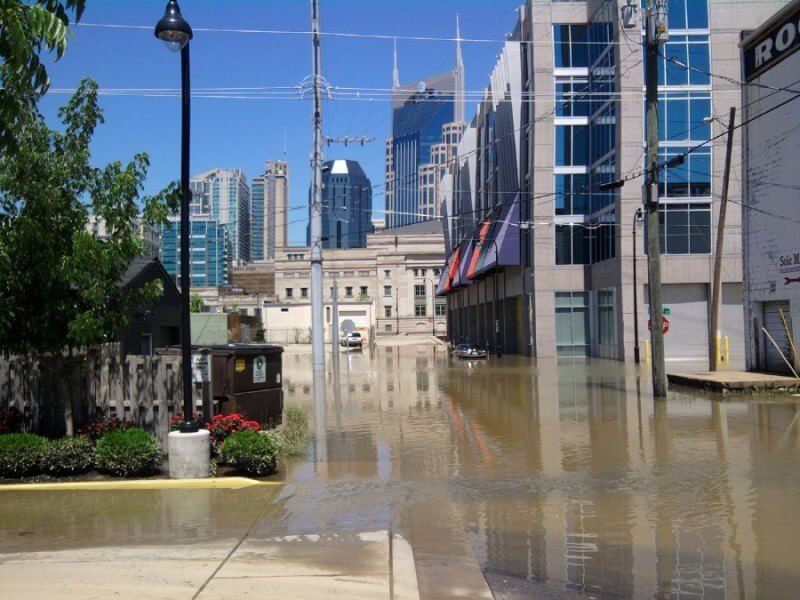 Outside the Encore condominiums on 4th Avenue, south of Broadway. Image: Nashville Public Radio