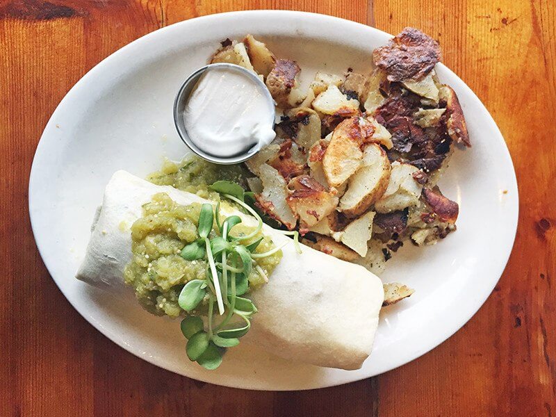 Ria's Bluebird breakfast burrito