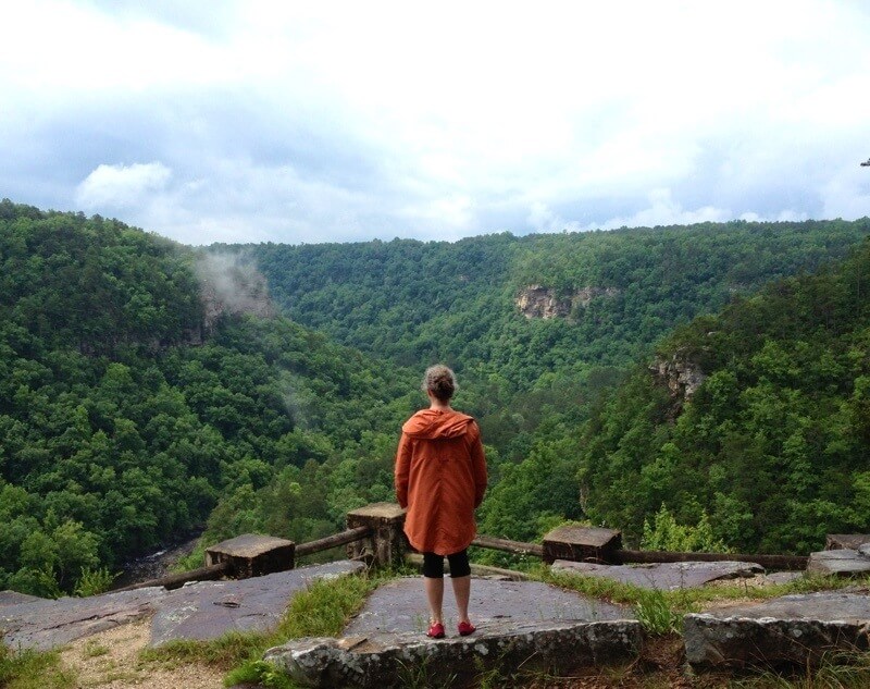 A visitor overlooks Little River Canyon Little River Canyon