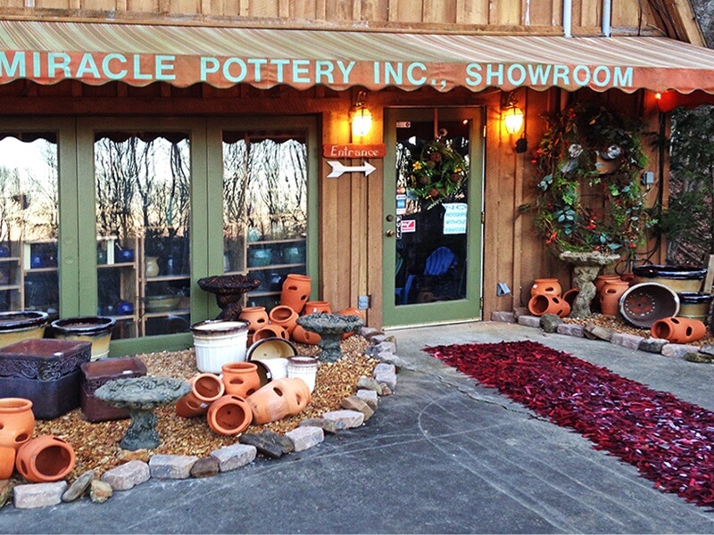 The entrance to the Miracle Pottery Showroom Miracle Pottery