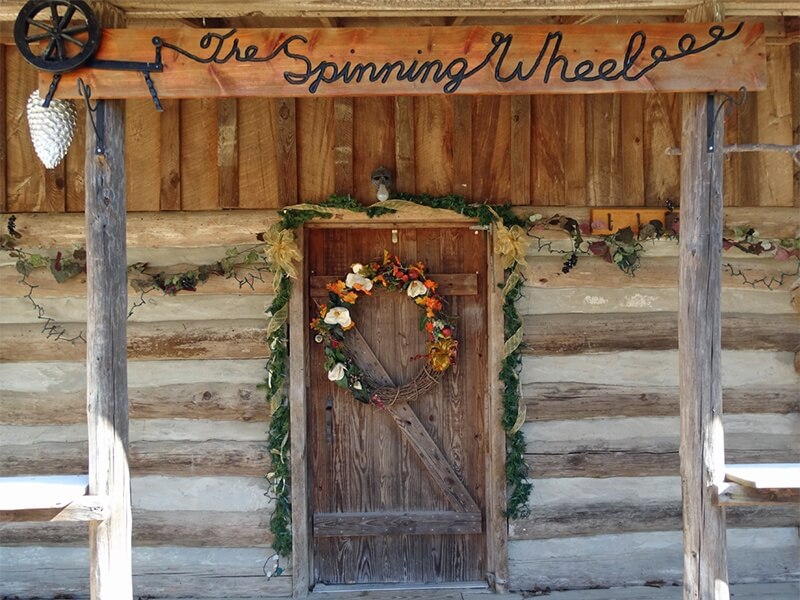 The Spinning Wheel shop at Log Cabin Village in Mentone The Spinning Wheel