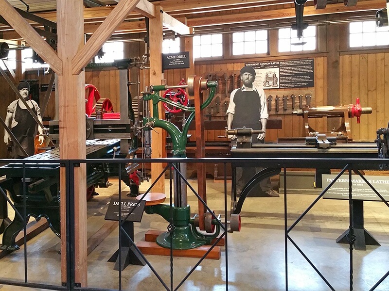 typical machine shop from the mid-1800s at Tannehill