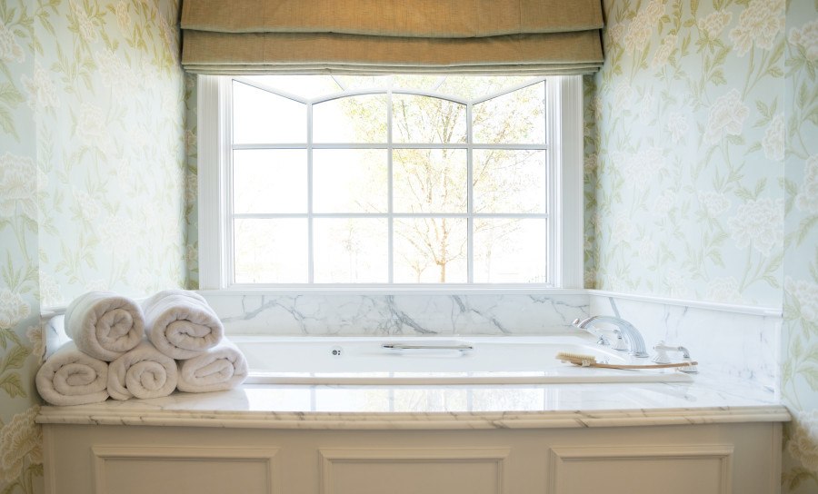 Wallpaper can elevate any space Tennessee farm house, bathroom