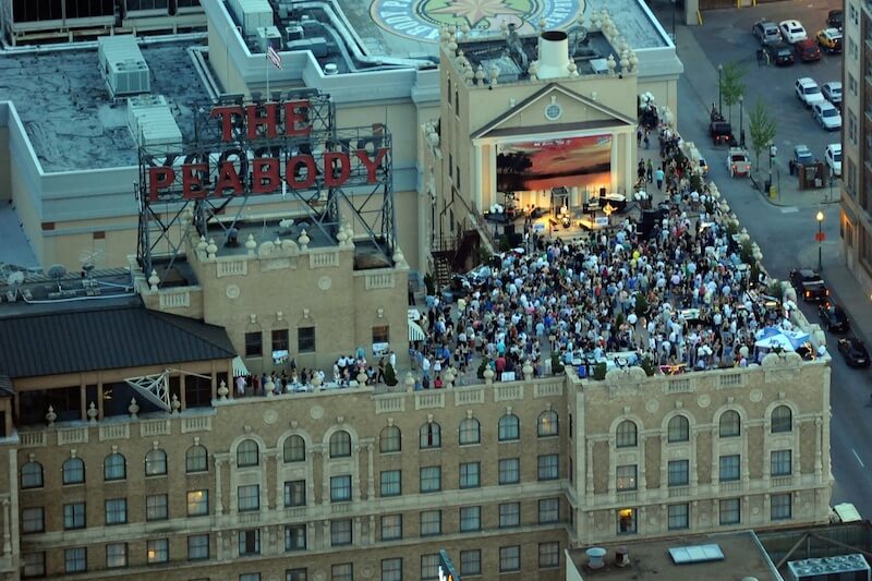 The hotel's rooftop offers a great gathering spot with impressive views.