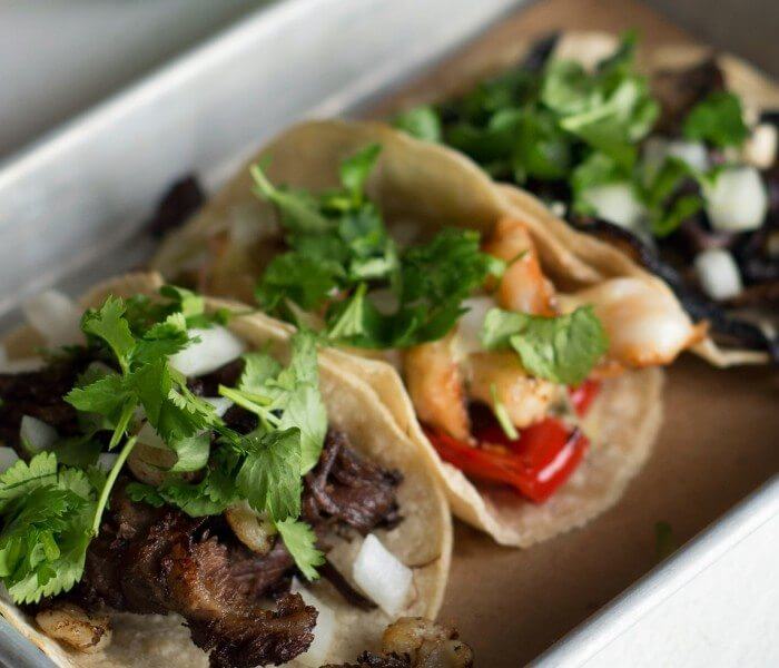 Three perfect tacos, right in a row Three perfect tacos, right in a row