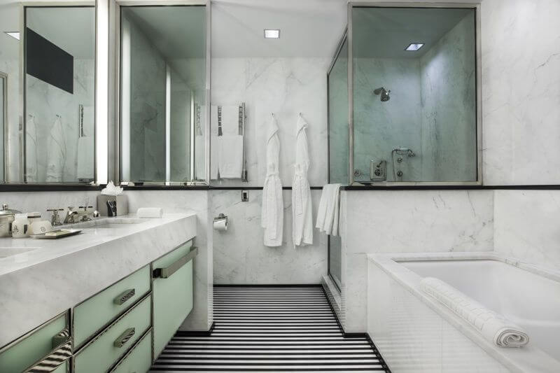 The bathroom in a suite at The Mark Hotel, NYC