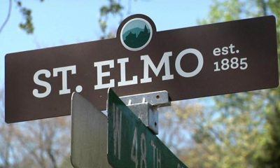Welcome to St. Elmo, established in 1885. Image: WDEF Welcome to St. Elmo, established in 1885. Image: WDEF