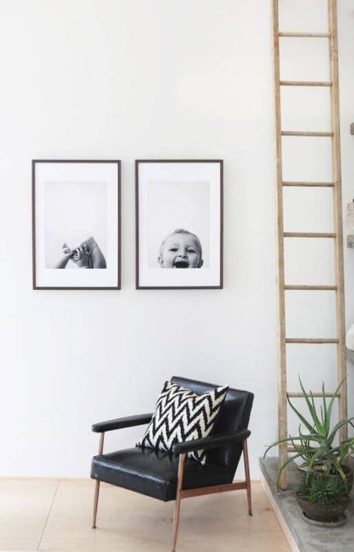 Black and white family prints are a great way to decorate a space. 