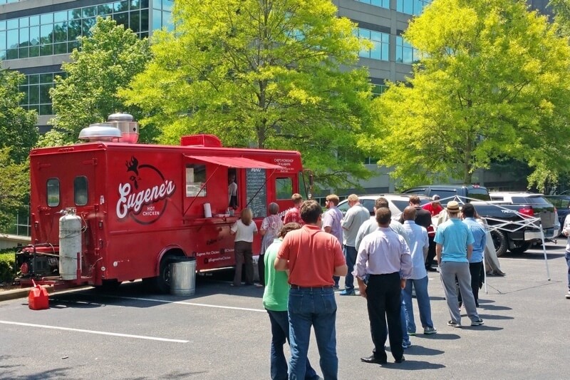 Homegrown local hot-chicken genius, Zebbie Carney, whips up chicken and sides so good, parking lots of long lines are a regular occurrence for Eugene's Hot Chicken, his booming business.