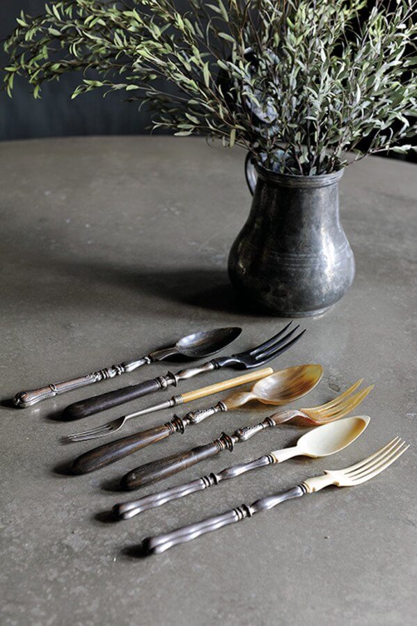 A menagerie of flatware adds interest to your tablescape.