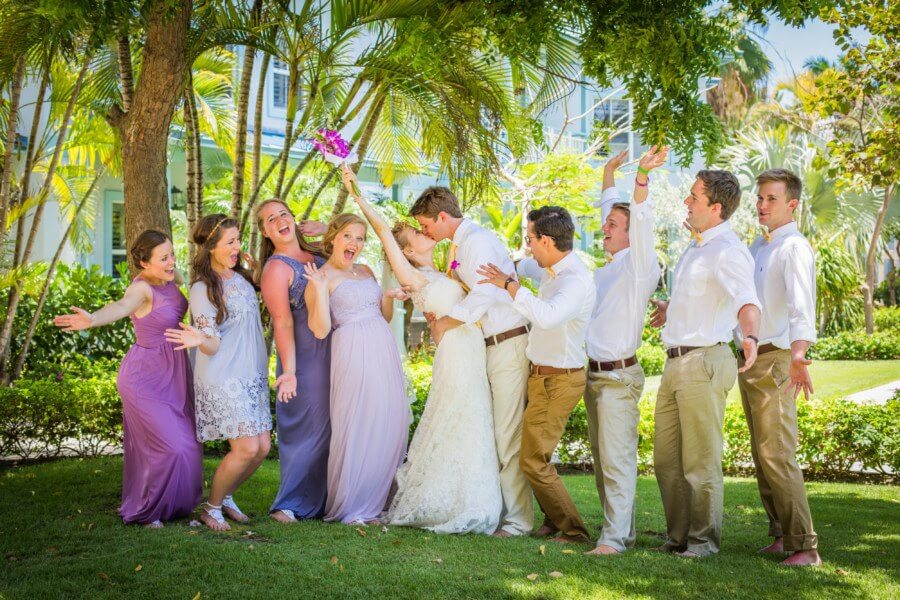 This wedding party’s joy is contagious!