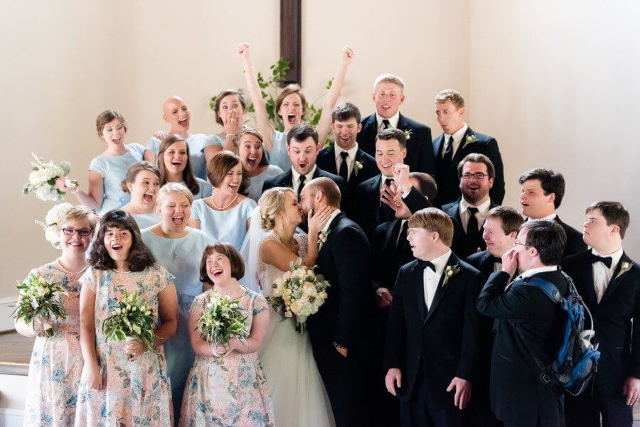 Lindy’s students at Unless U are a huge part of her life. The couple included all of her students into the wedding and reception in some capacity, and several of her students served as junior bridesmaids and groomsmen.