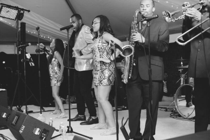 Guests danced the night away to Funkytown, a local 7 piece motown band.