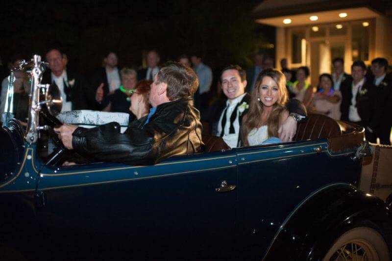 the newlyweds drove away in a 1931 Model A Ford Phaeton