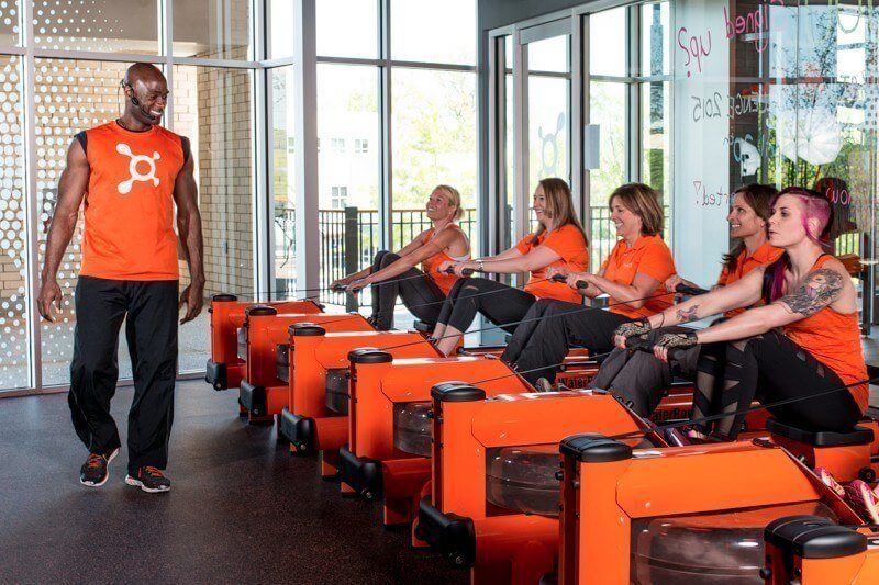 Group class at Orange Theory Fitness, an activity for a rainy day in Nashville