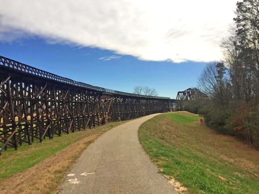 Part of Tuscaloosa's undeniable charm is the natural gems sprinkled throughout the city, like this bridge to Northport. 