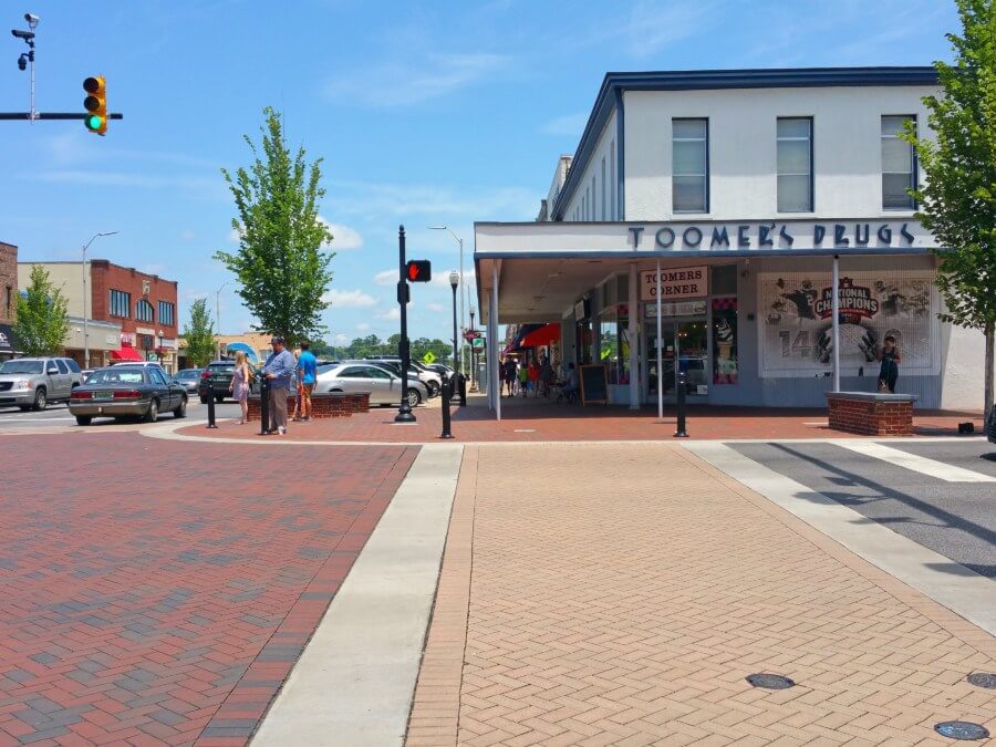 Iconic Toomer's Corner has played host to many street celebrations of Auburn victories. Iconic Toomer's Corner has played host to many street celebrations of Auburn victories.