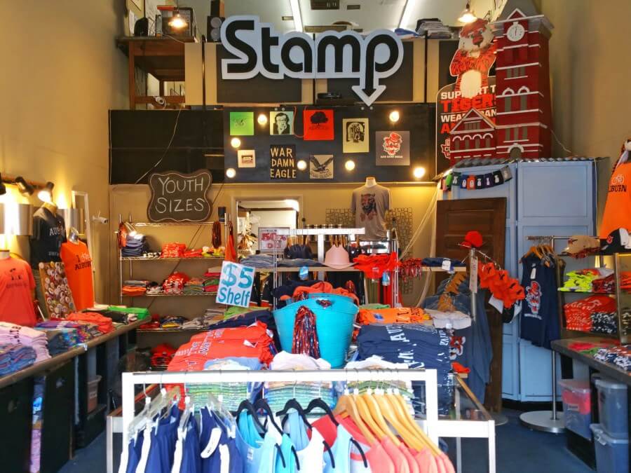 Stamp has Auburn apparel as well as other fun designs. Stamp has Auburn apparel as well as other fun designs.