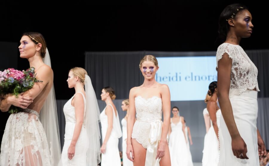 At the finale of Heidi's headlining show at BFW 2016, Vestavia native and current Victoria Secret Pink model Baskin Champion was featured front &amp; center in a sweet yet sexy bridal garment.