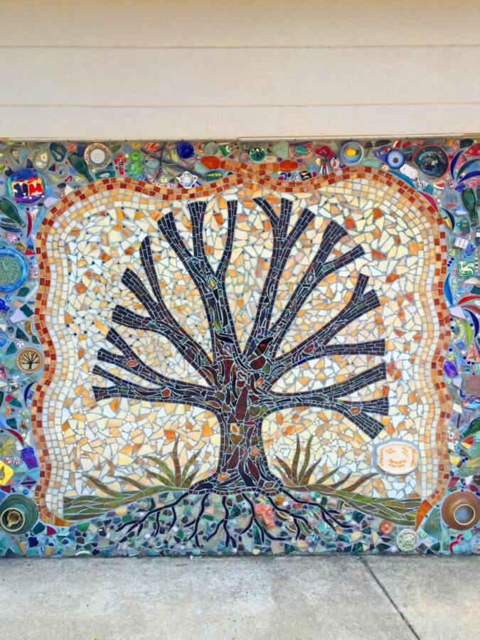 This mosaic provides a serene and striking backdrop for students to study and Tuscaloosa natives to relax on a nice Alabama day.