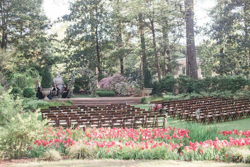 Just beyond the tulip field, the Memphis String Quartet begins to play