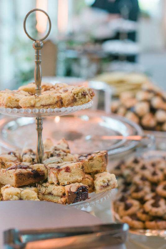 A cookie table overflowed with homemade treats.