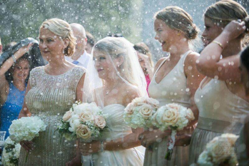 Wedding in the rain
