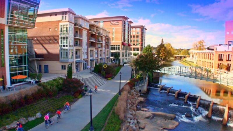 Enjoy a ride at Riverplace in Greenville.