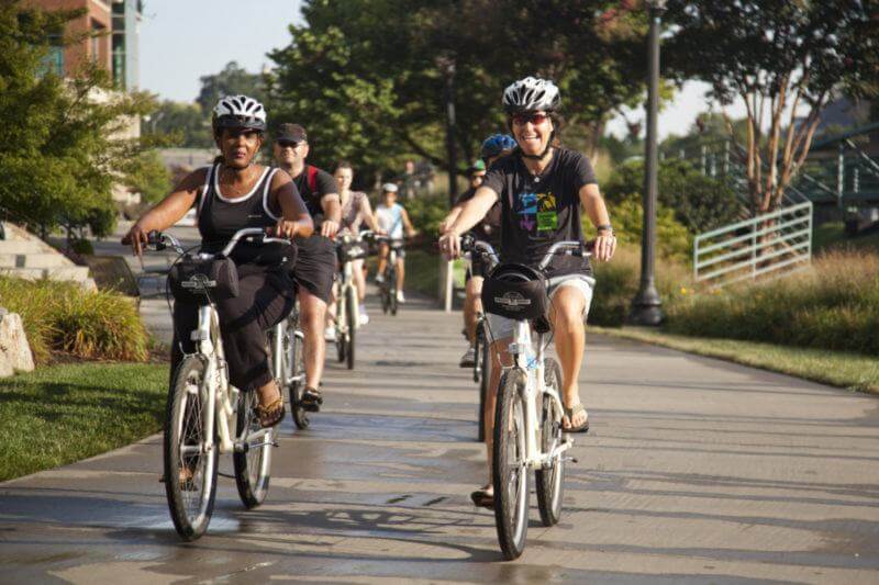 Rent a bike at Reedy Rides and take to the Swamp Rabbit Trail.