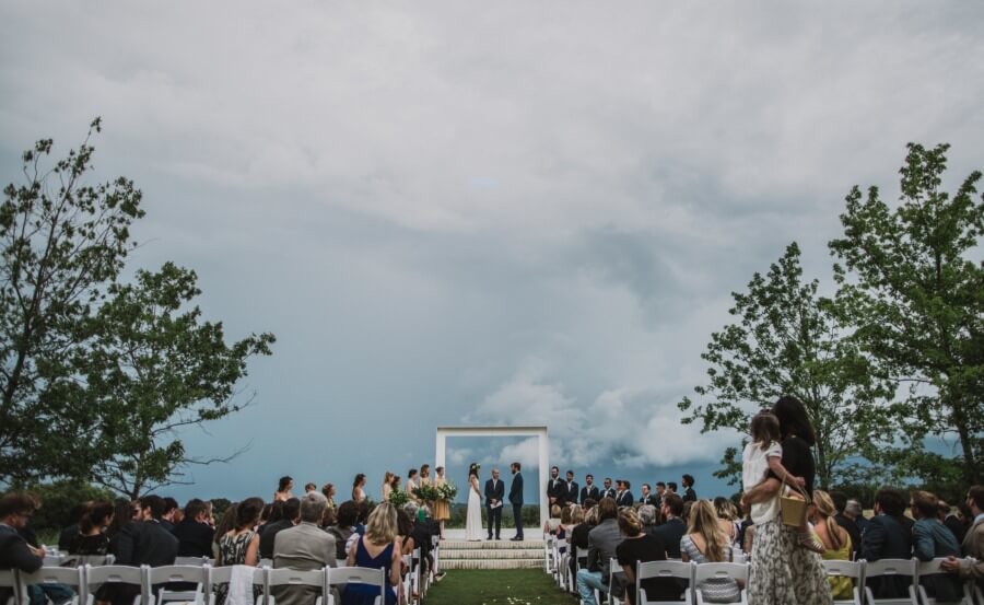 The threatening storm's swirling clouds made for a beautiful backdrop.