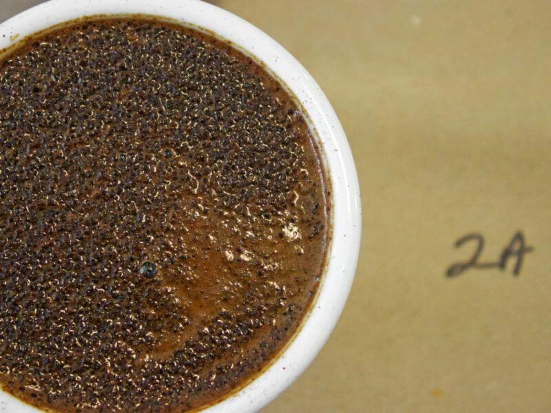 looks like creme brulee The crust that develops on the cup of coffee as the ground beans steep in hot water