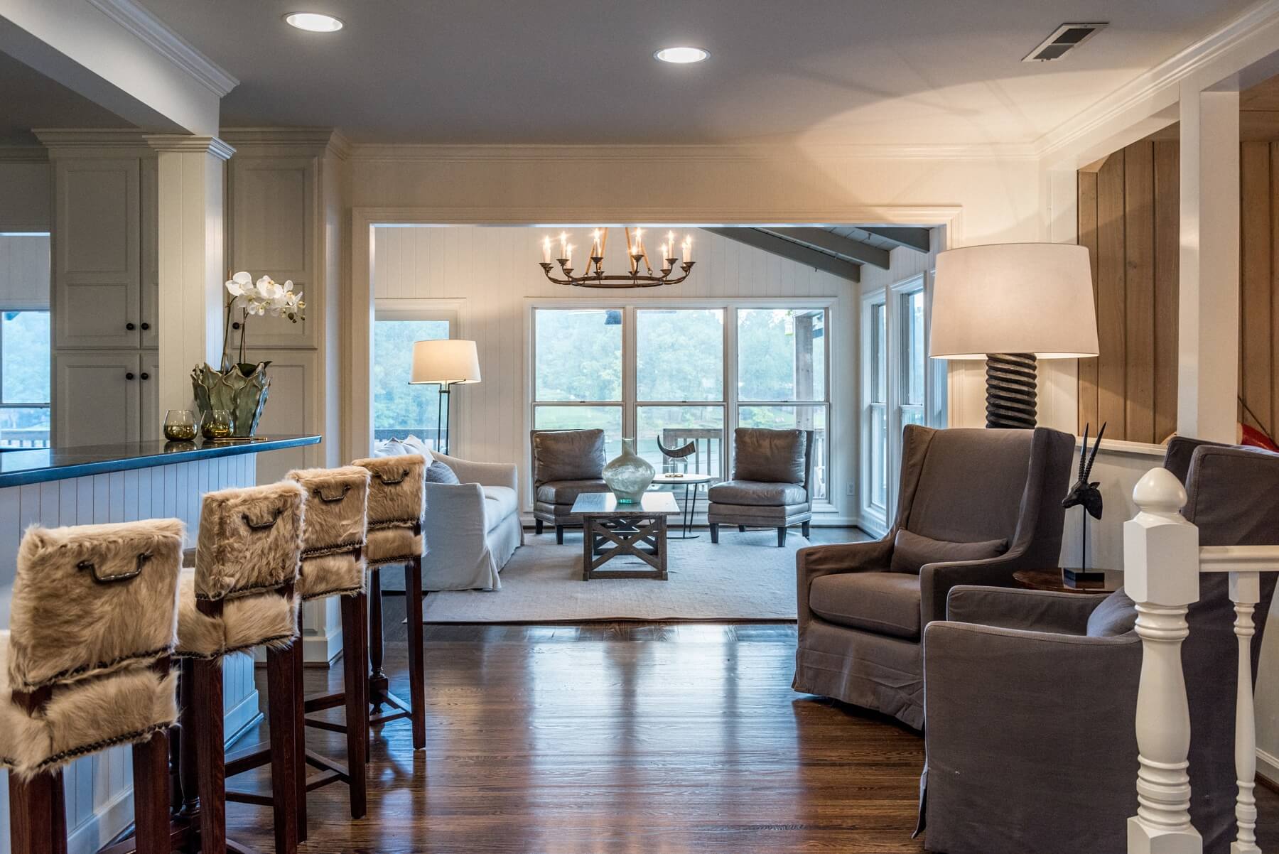 "Lighting can make or break a space, and it is very important to balance ambient, task and natural light," says Joanna. Image: T. Scott Carlisle of Christopher Architecture and Interiors