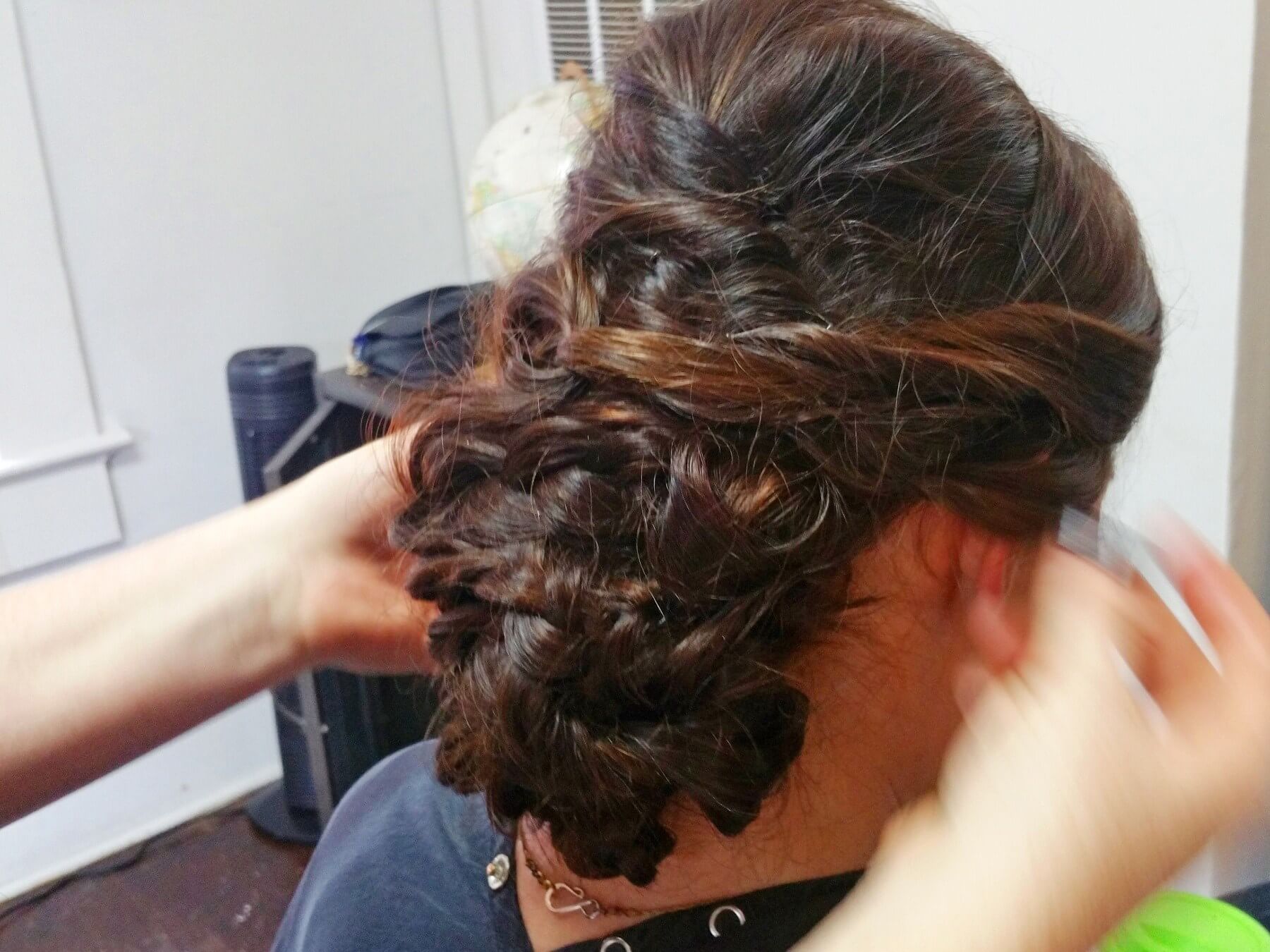 Use a dab of styling paste to mess up a little, giving it a whimsical, tousled look. Lightly spray to secure. Use a dab of styling paste to mess up a little, giving it a whimsical, tousled look. Lightly spray to secure.