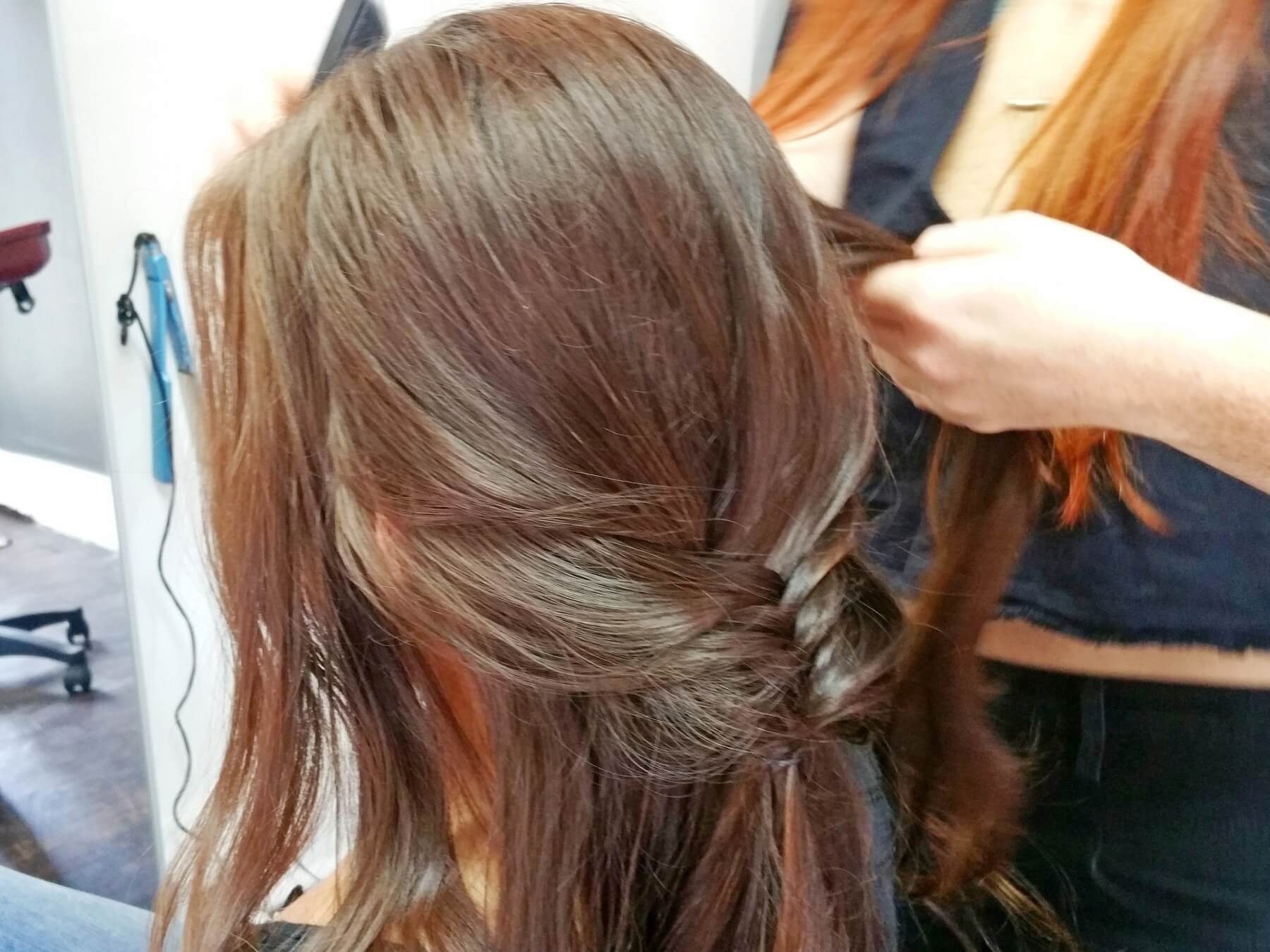 Pull on the braid to loosen it. Pull on the braid to loosen it.