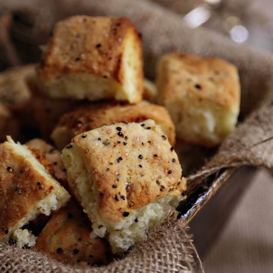 Cracked pepper and bacon biscuits from Curb Side add a spicy and savory dash to Thanksgiving. Image|Curb Side Casseroles