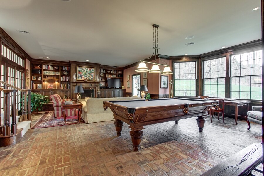 The spacious den offers plenty of room for relaxing. The spacious den offers plenty of room for relaxing.