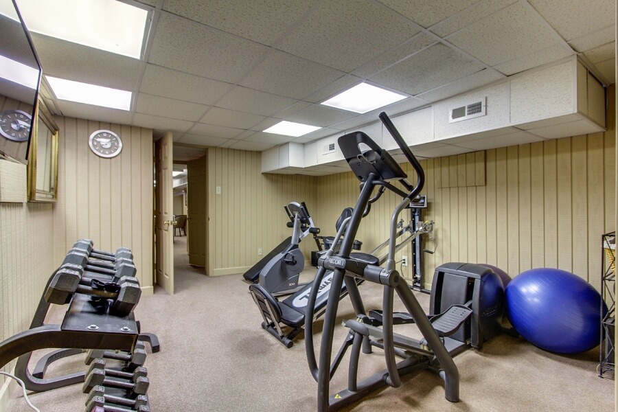 There's plenty of basement-level space for a workout room as well. There's plenty of basement-level space for a workout room as well.
