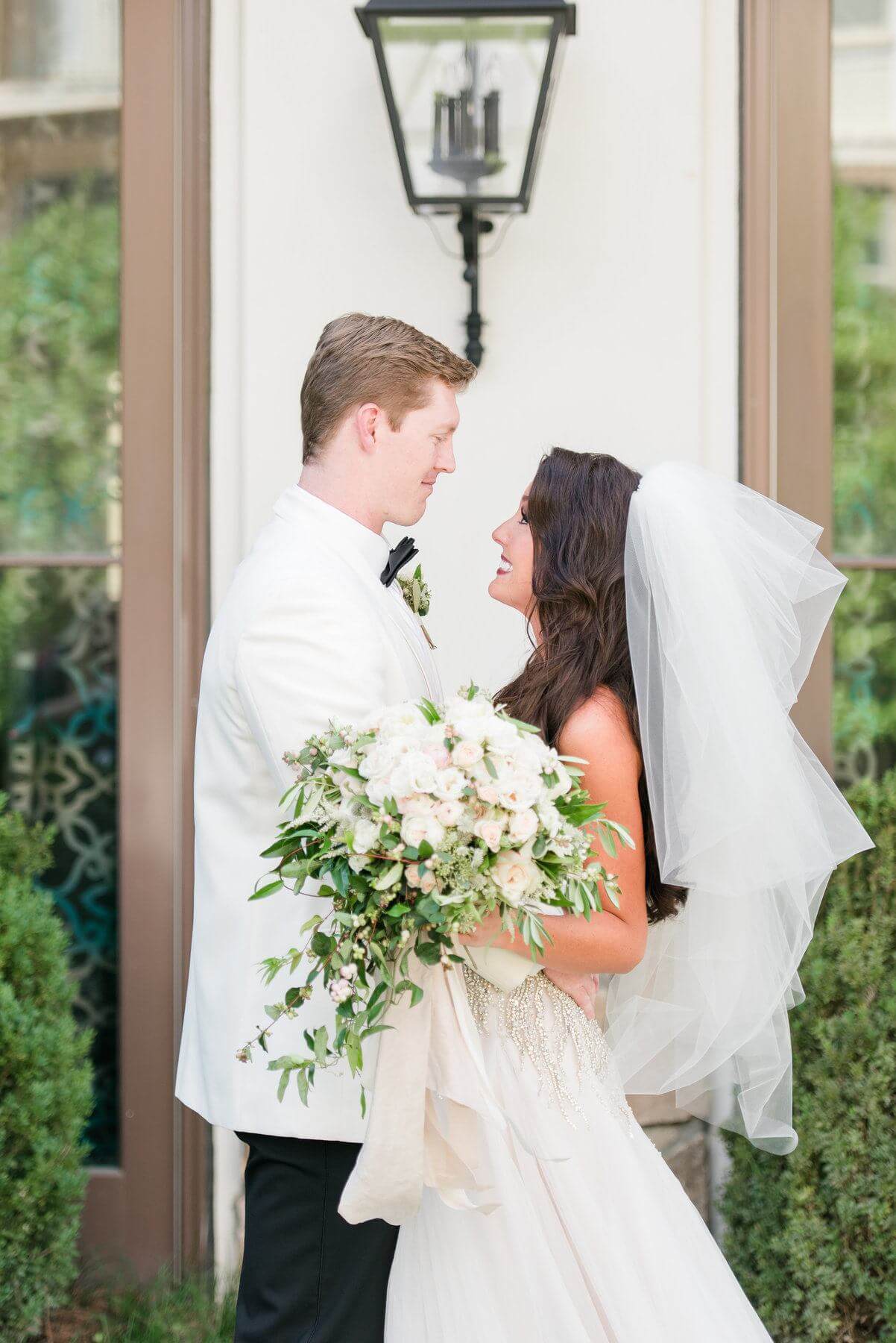 We love a sweet first look! How smitten do these two lovebirds look?