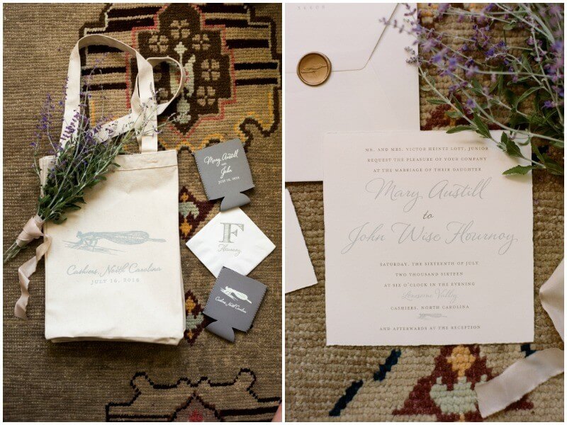 Damselflies became a signature of the wedding and were incorporated in both the wedding stationery and in little touches throughout as a nod to Mary Austill’s love of insects — she studied them in graduate school! — and to she and John’s shared love of fly-fishing. “He often gets frustrated with me fishing, because I am so focused on the dancing damselflies that I sometimes forget to watch out for the redfish!” Damselflies became a signature of the wedding and were incorporated in both the wedding stationery and in little touches throughout as a nod to Mary Austill’s love of insects — she studied them in graduate school! — and to she and John’s shared love of fly fishing. “He often gets frustrated with me fishing, because I am so focused on the dancing damselflies that I sometimes forget to watch out for the redfish!”