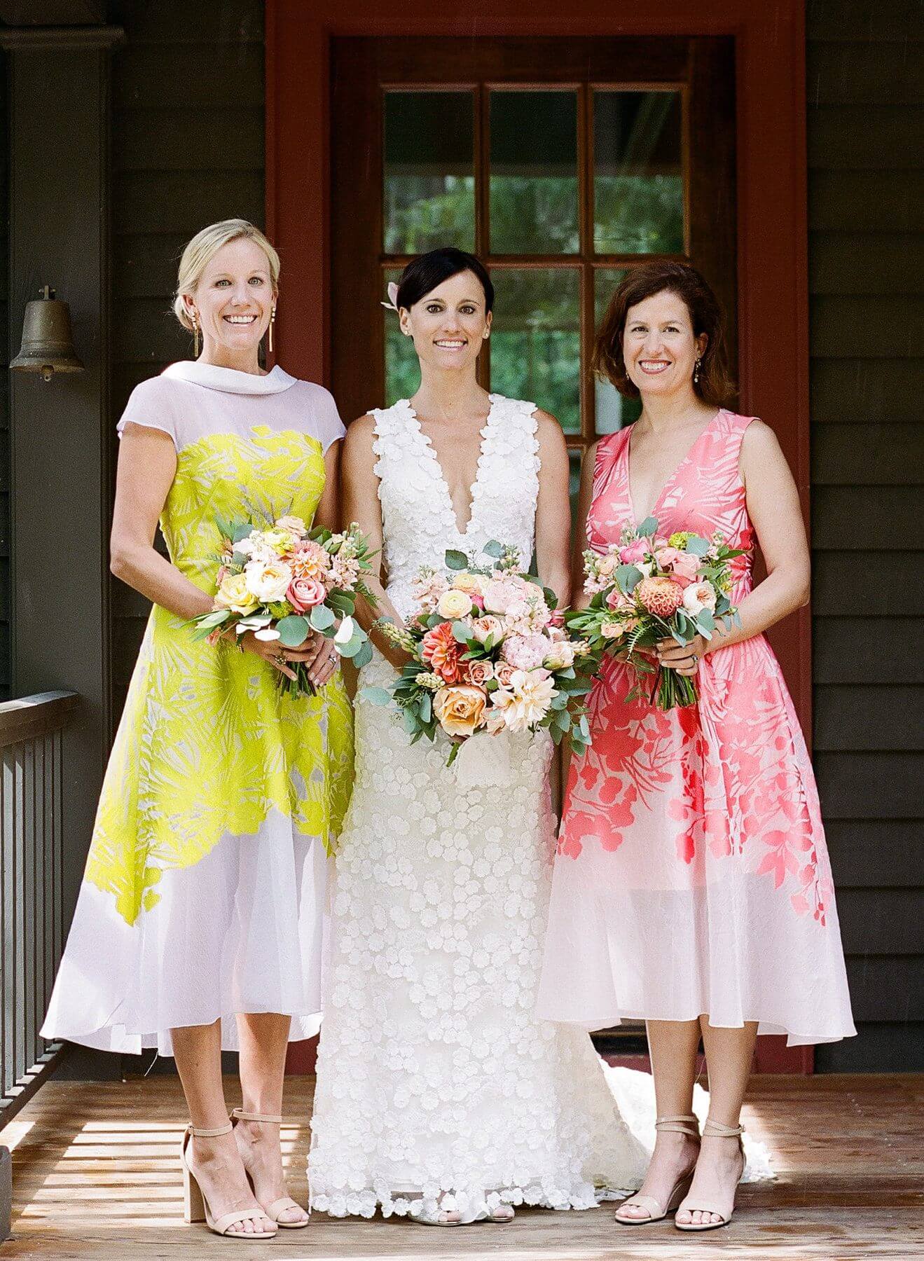 To suit their intimate guest list, Mary and Austill kept their wedding party small and informal. The ladies each wore a Lela Roe dress of her choosing, and the men all wore suits from their closets. To suit their intimate guest list, Mary and Austill kept their wedding party small and informal. The ladies each wore a Lela Roe dress of her choosing, and the men all wore suits from their closets.