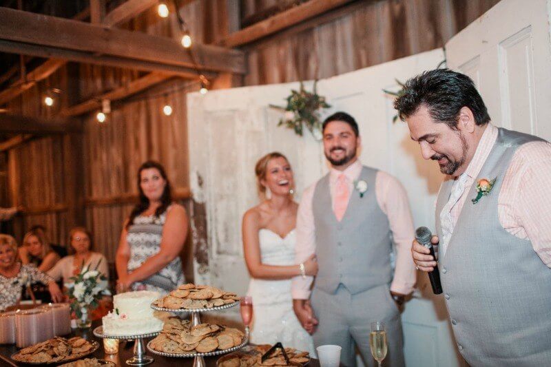 A humorous best man speech.