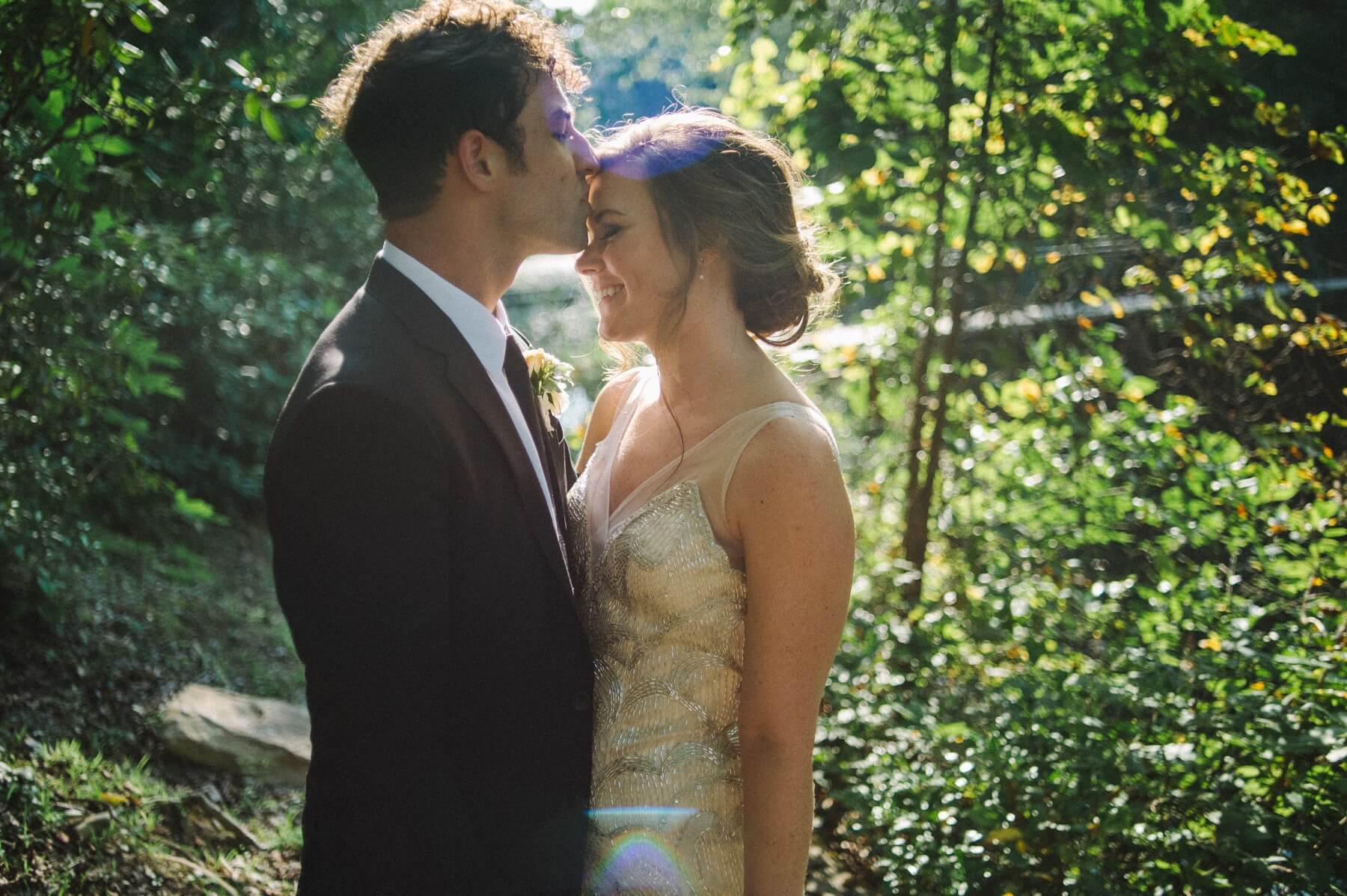 After the ceremony, Dawn changed into a sparkly reception dress perfectly suited for dancing the night away. “I knew I wanted something different from my ceremony dress, and I have always had a thing for Art Deco design,” Dawn says. “I also thought that something a little flashier would be fun for the reception. In the bridal boutique, I walked directly to it, and said ‘I think this is it.’ I tried on 20 others, but that one won out.”