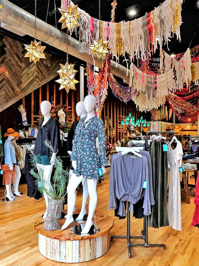 Fringe clothing store mannequins and clothing for sale