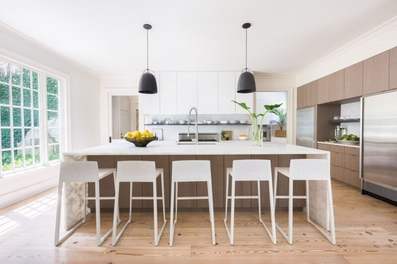 This light, airy, modern kitchen is a perfect illustration of Sean's motto that less is more. Image: Alyssa Rosenheck