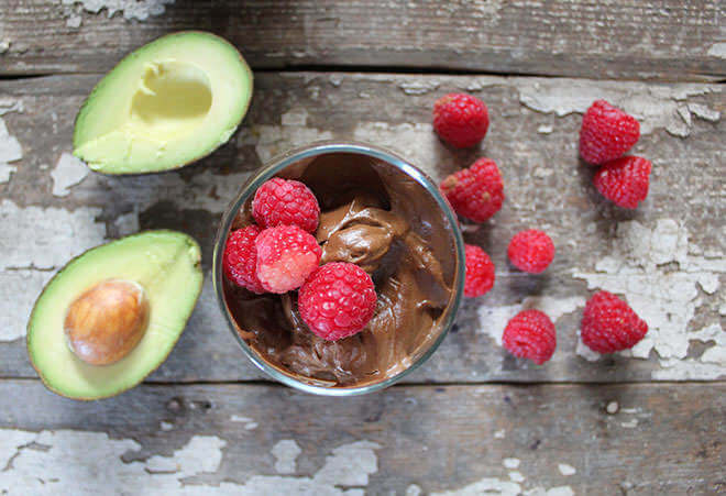 This is a rich, creamy and decadent mousse made of avocados and dark chocolate.
